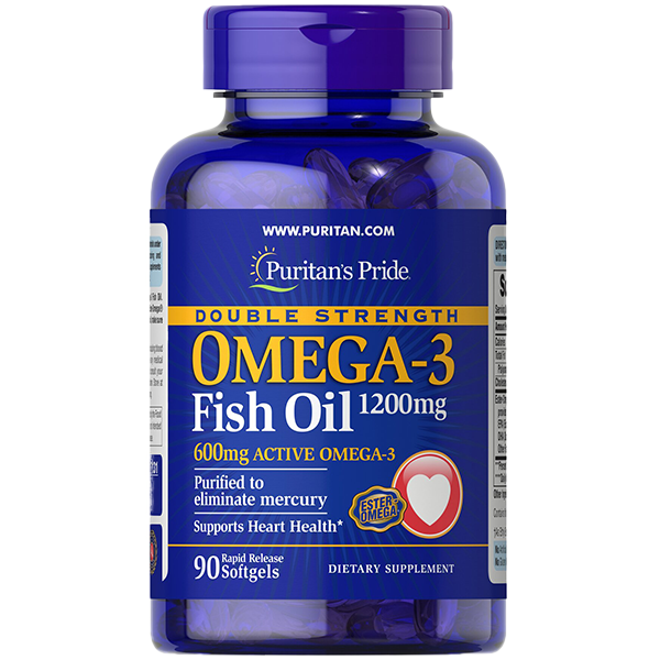 Double Strength Omega-3 Fish Oil 1200 mg  - 90Sgels