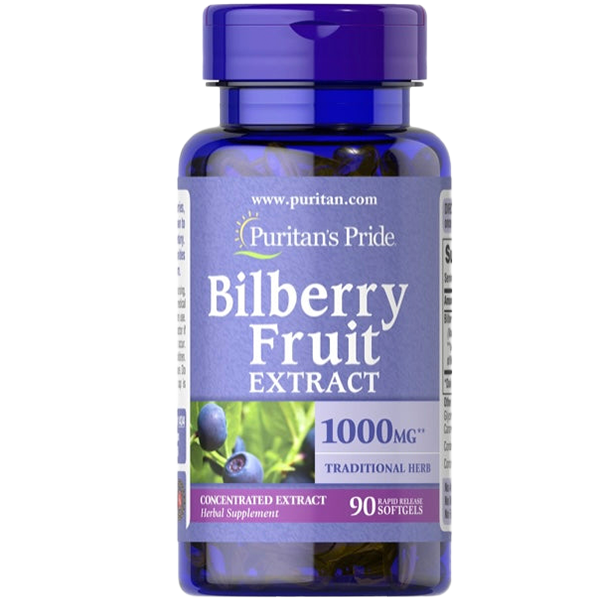 Bilberry 4:1 Extract 1000 mg - 90 Sgels