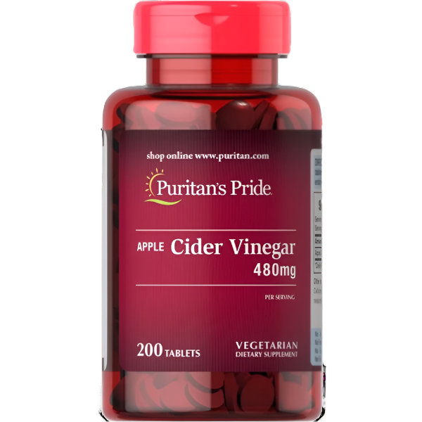 Apple Cider Vinegar 480 mg, 200 Tablets