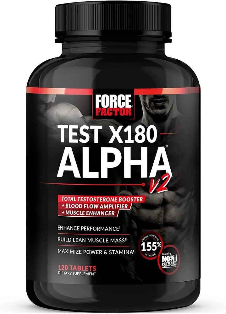 Force Factor Test X180 Alpha Testosterone Booster Supplement for Men with Fenugreek