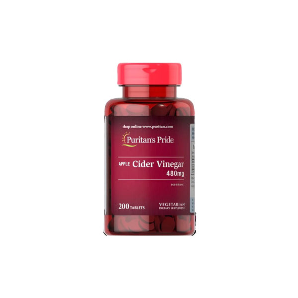Apple Cider Vinegar 480 mg, 200 Tablets
