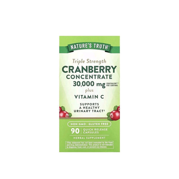 Cranberry Concentrate plus Vitamin C, Triple Strength, 90 Quick Release Capsules