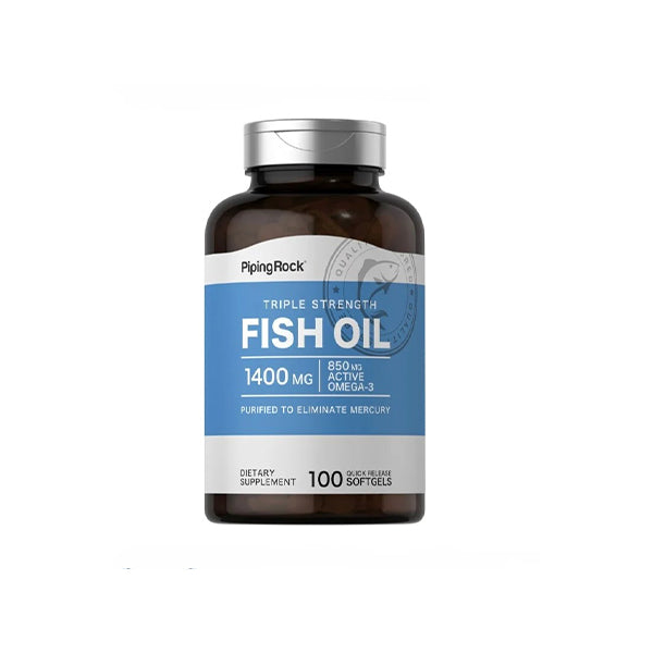 Triple Strength Omega-3 Fish Oil 1400 mg (850 mg Active Omega-3), 100 Quick Release Softgels