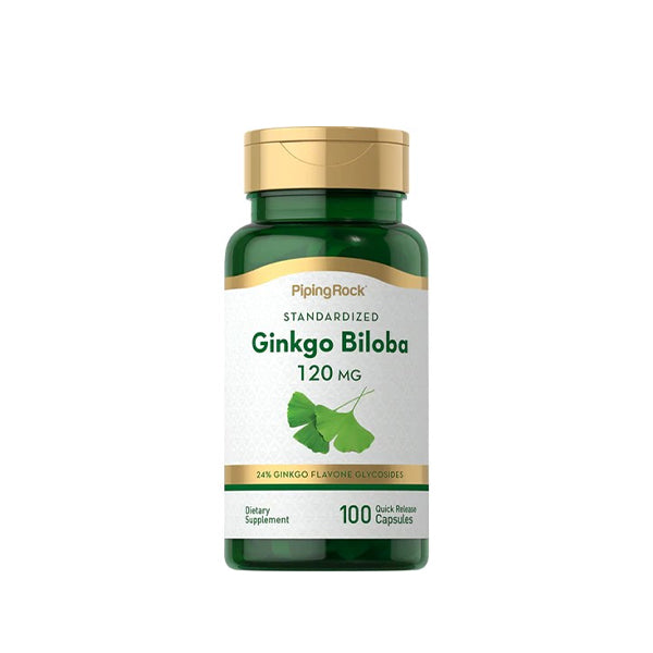 Ginkgo Biloba Standardized Extract, 120 mg, 100 Quick Release Capsules