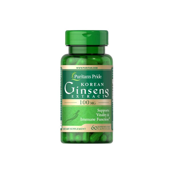 Korean Ginseng Extract 100 mg, 60 Caps