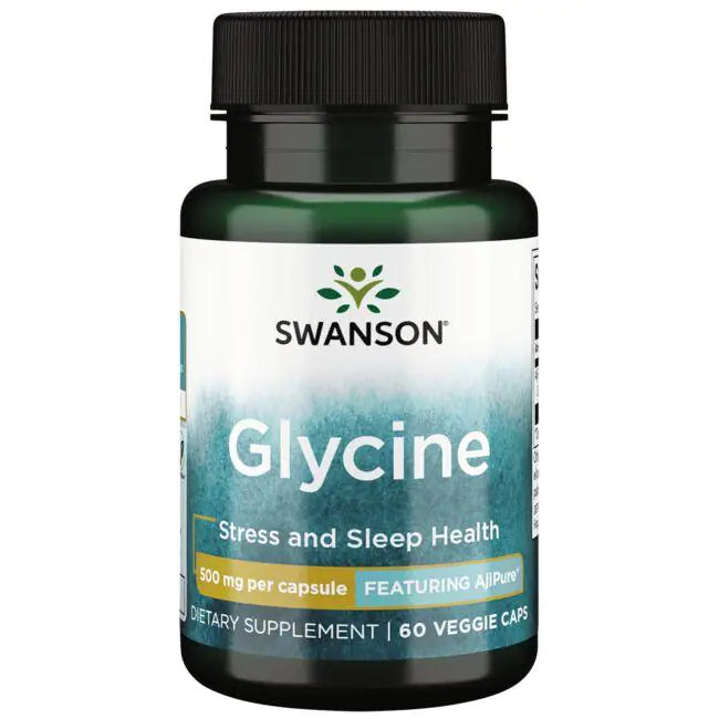 Glycine 500mg (Stress and Sleep Health) 60 Veggie Caps