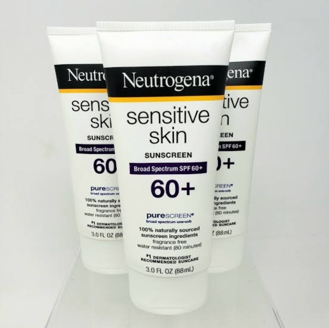 Neutrogena Sensitive Skin Mineral Sunscreen Lotion With Broad Spectrum SPF 60+