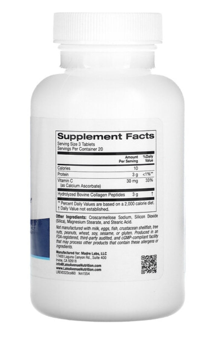 Hydrolyzed Collagen Type I & III, 1,000 mg, 60 Tablets