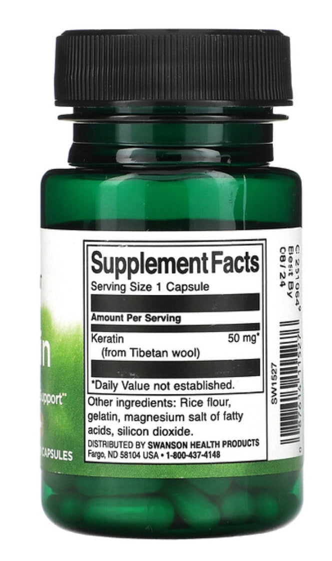 Keratin, 50 mg, 60 Capsules