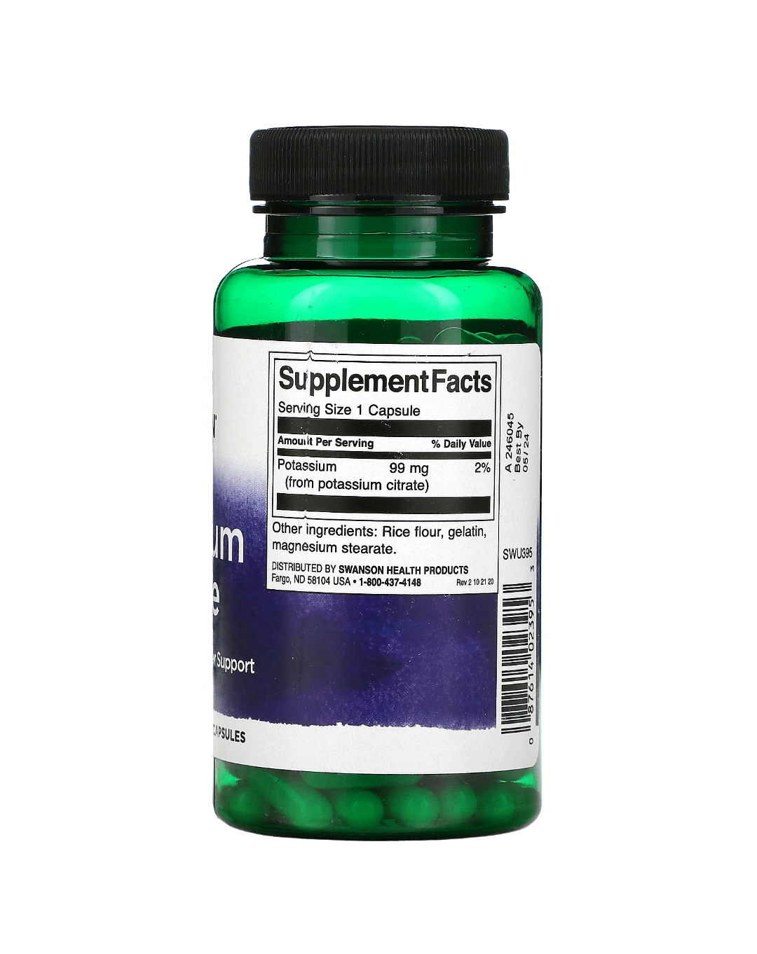 Potassium Citrate, 99 mg, 120 Capsules