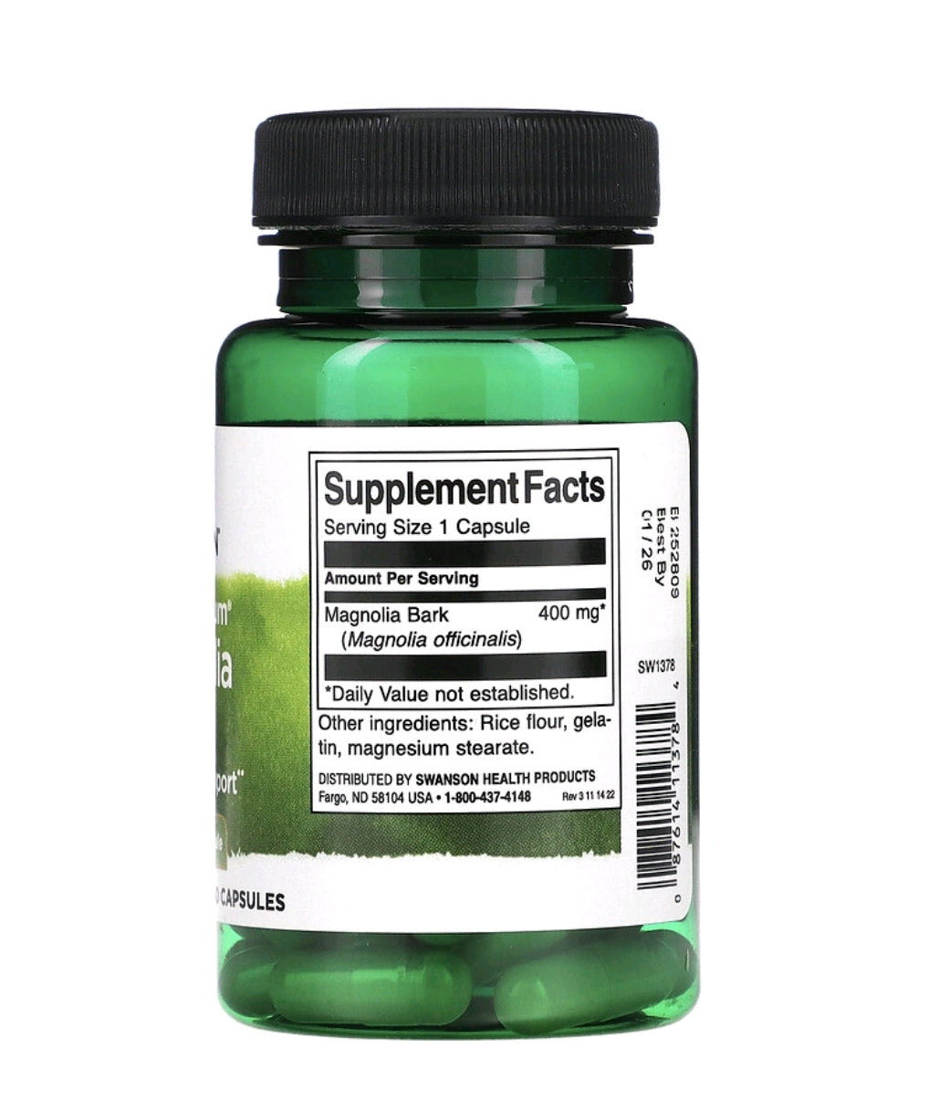 Full Spectrum Magnolia Bark, 400 mg, 60 Capsules