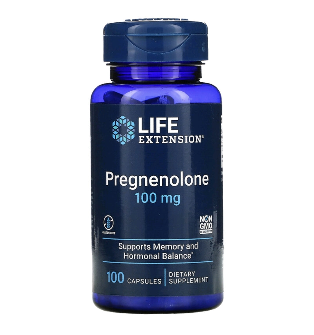 Pregnenolone, 100 mg, 100 Capsules