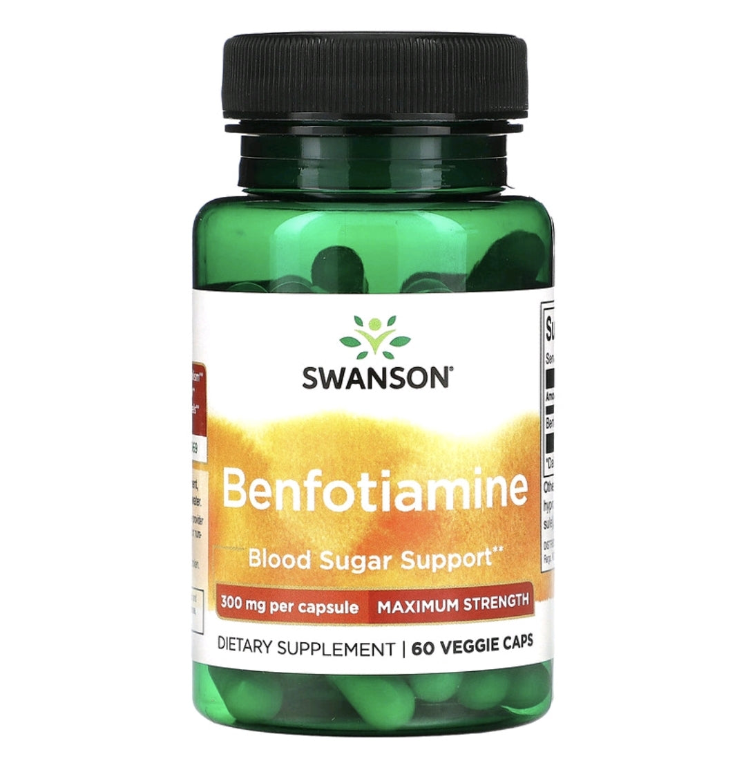 Benfotiamine, Maximum Strength, 300 mg, 60 Veggie Caps