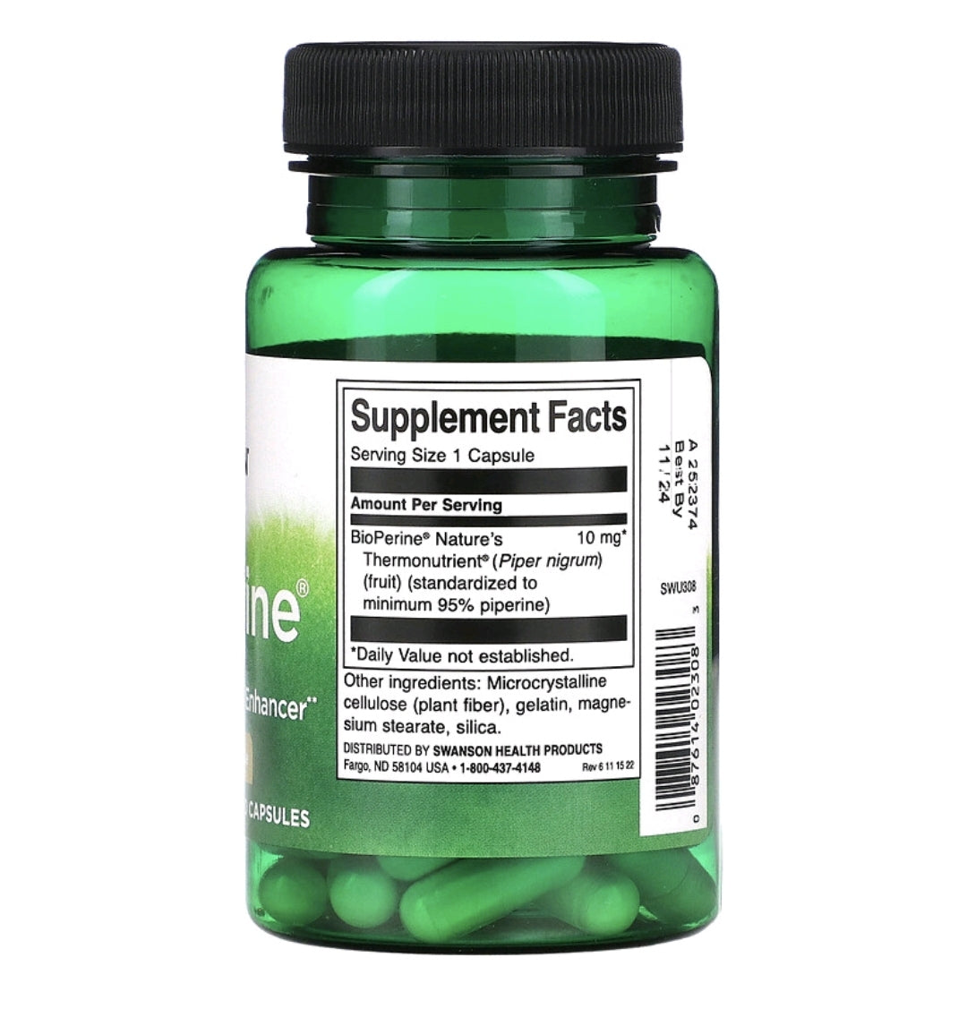 BioPerine, 10 mg, 60 Capsules