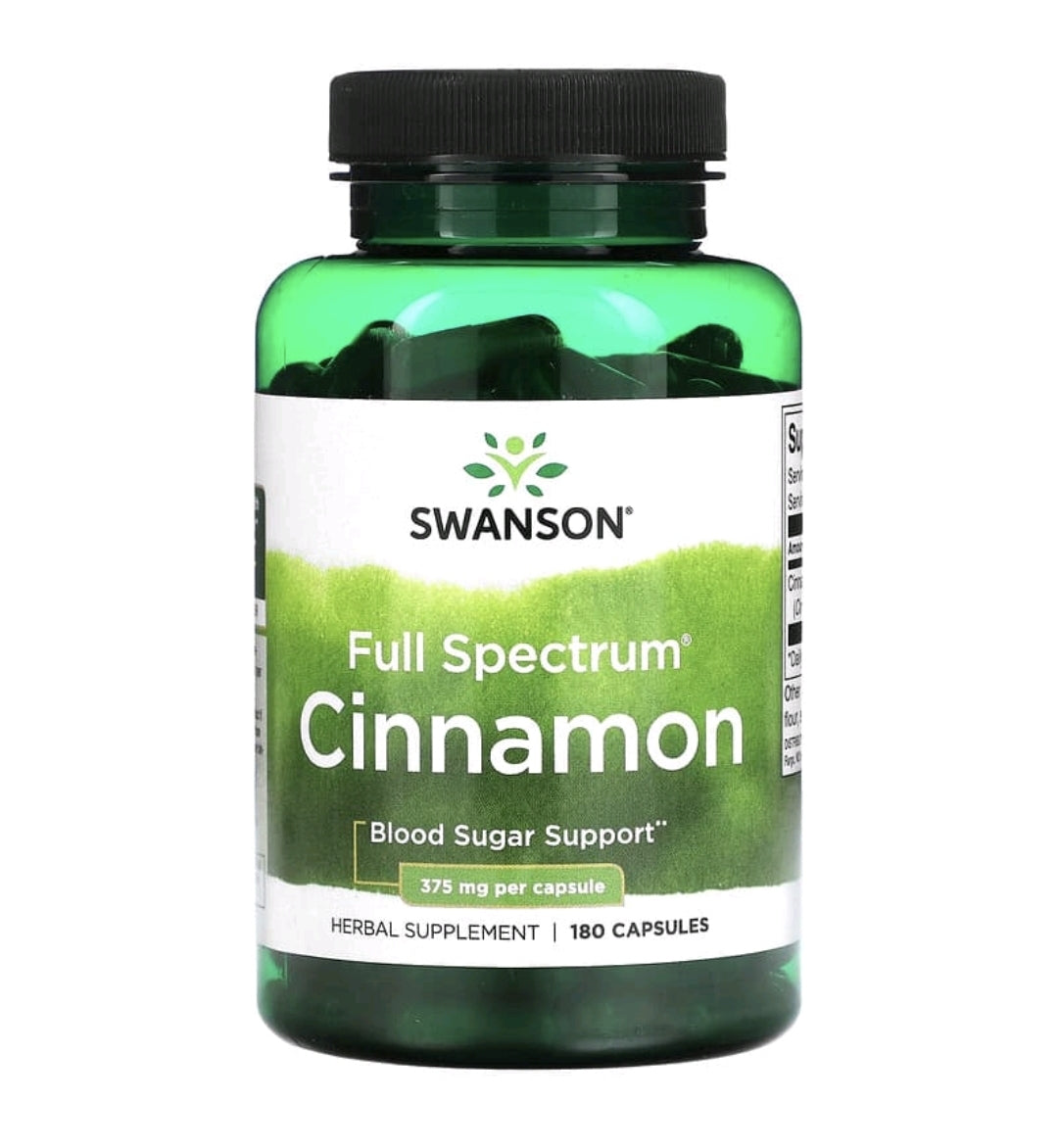 Full Spectrum Cinnamon, 375 mg, 180 Capsules