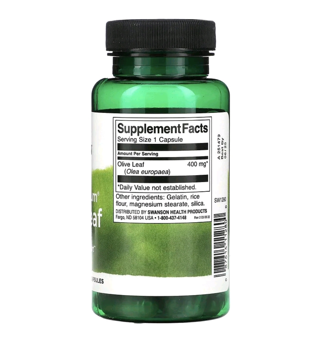 Full Spectrum Olive Leaf, 400 mg, 60 Capsules
