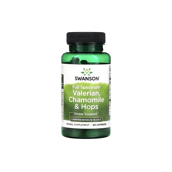 Full Spectrum Valerian, Chamomile & Hops, 60 Capsules