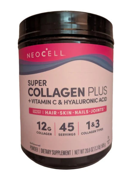 NEOCELL Super Collagen Plus + Vitamin C & Hyaluronic Acid 585 g, 20.6 oz Tub