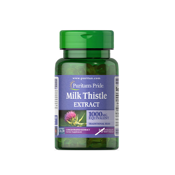Milk Thistle 1000 mg 4:1 Extract (Silymarin) 90 Softgels