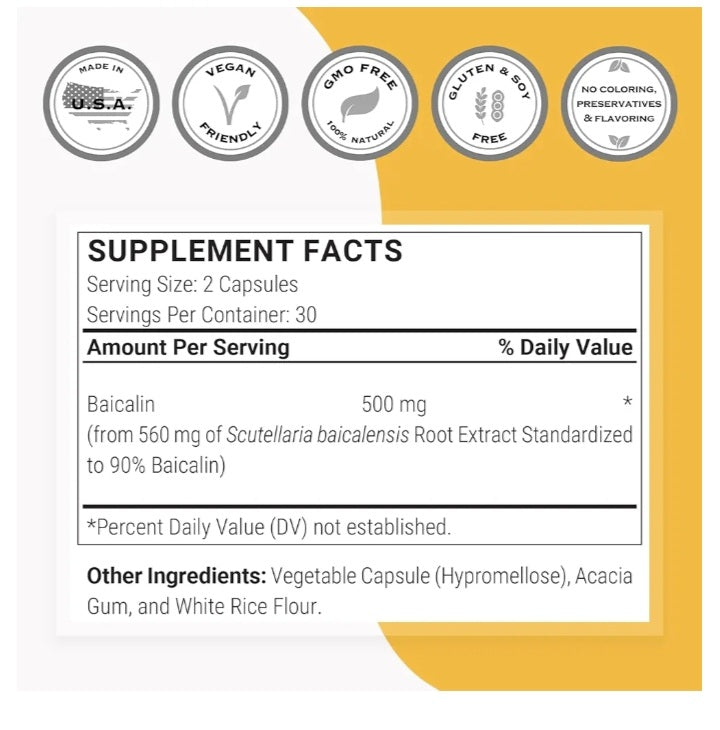 Baicalin 500mg 60caps