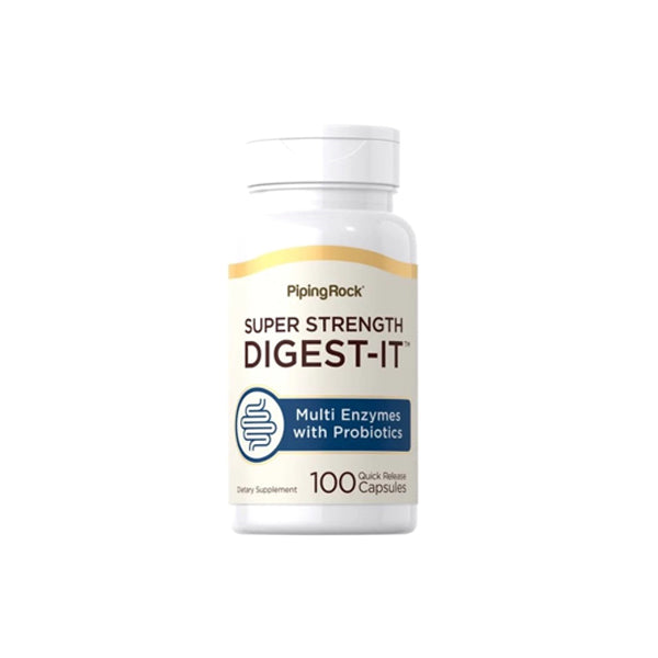 Digest-IT Multi Enzymes Super Strength with Probiotics, 100 Quick Release Capsules