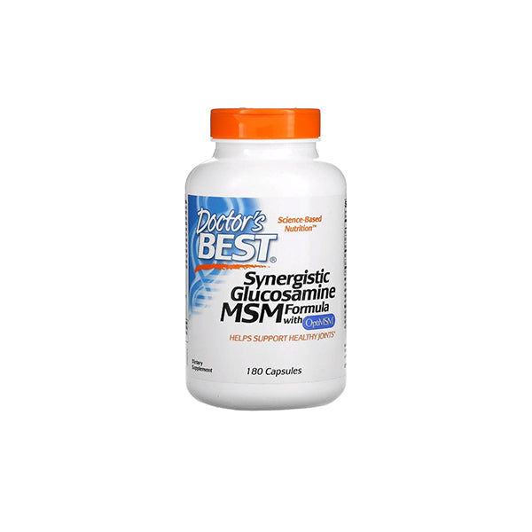 Synergistic Glucosamine MSM Formula with OptiMSM, 180 Capsules
