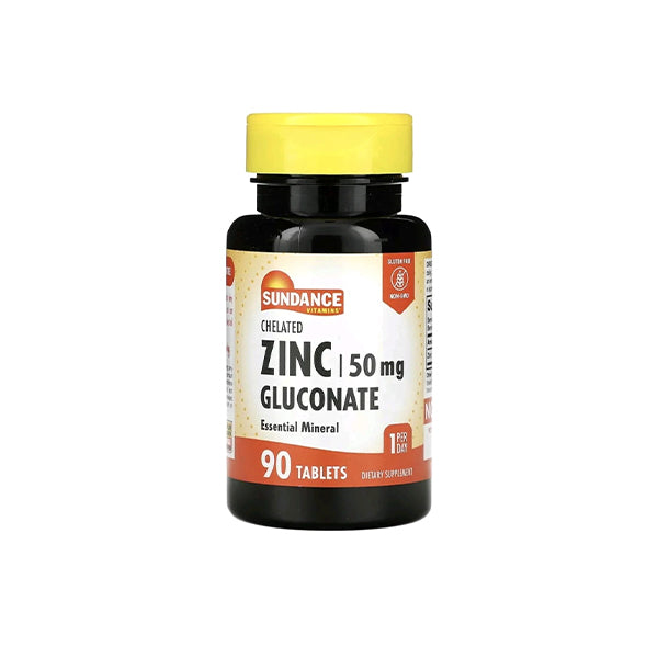 Chelated Zinc Gluconate, 50 mg, 90 Tablets