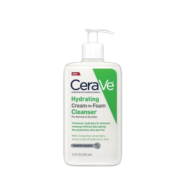 Cerave Hydrating Cream-to-Foam Cleanser – 355mL