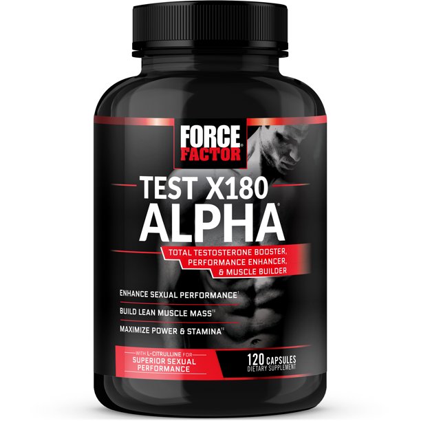 Force Factor Test X180 Alpha Testosterone Booster Supplement for Men with Fenugreek