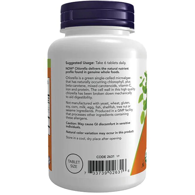 Certified Organic Chlorella - 500mg, 200 Tabs