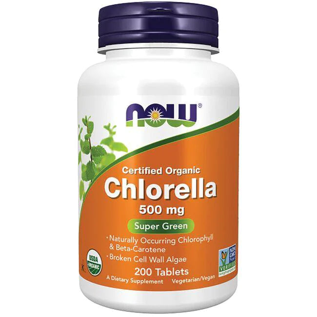 Certified Organic Chlorella - 500mg, 200 Tabs
