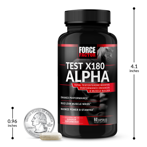 Force Factor Test X180 Alpha Testosterone Booster Supplement for Men with Fenugreek