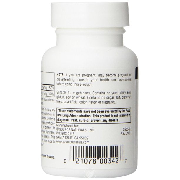 Manganese Chelate - 10mg, 100 Tabs