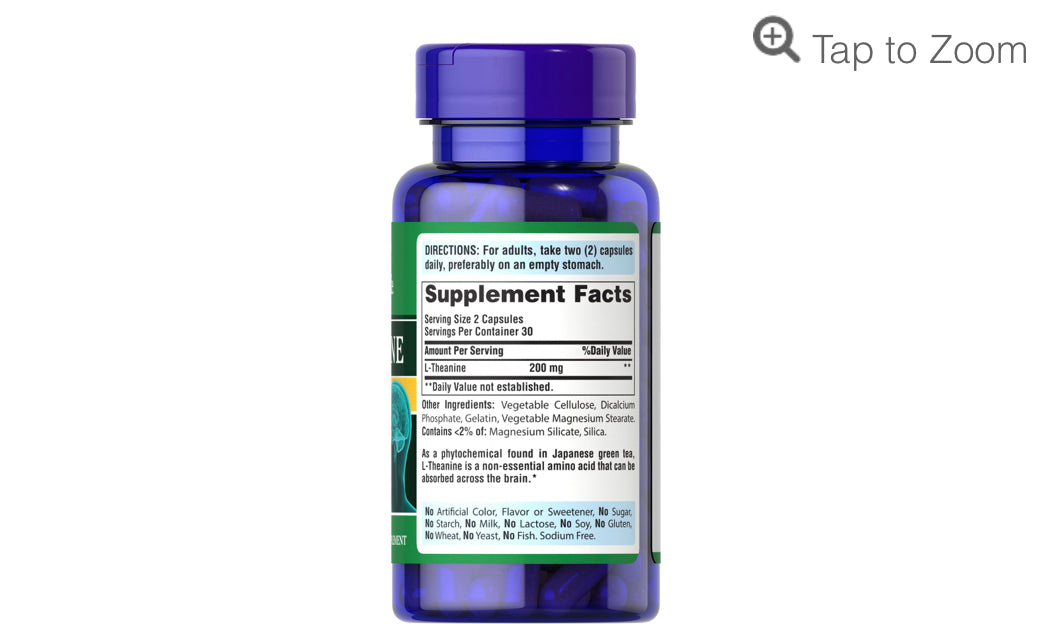 L theanine 200 mg.