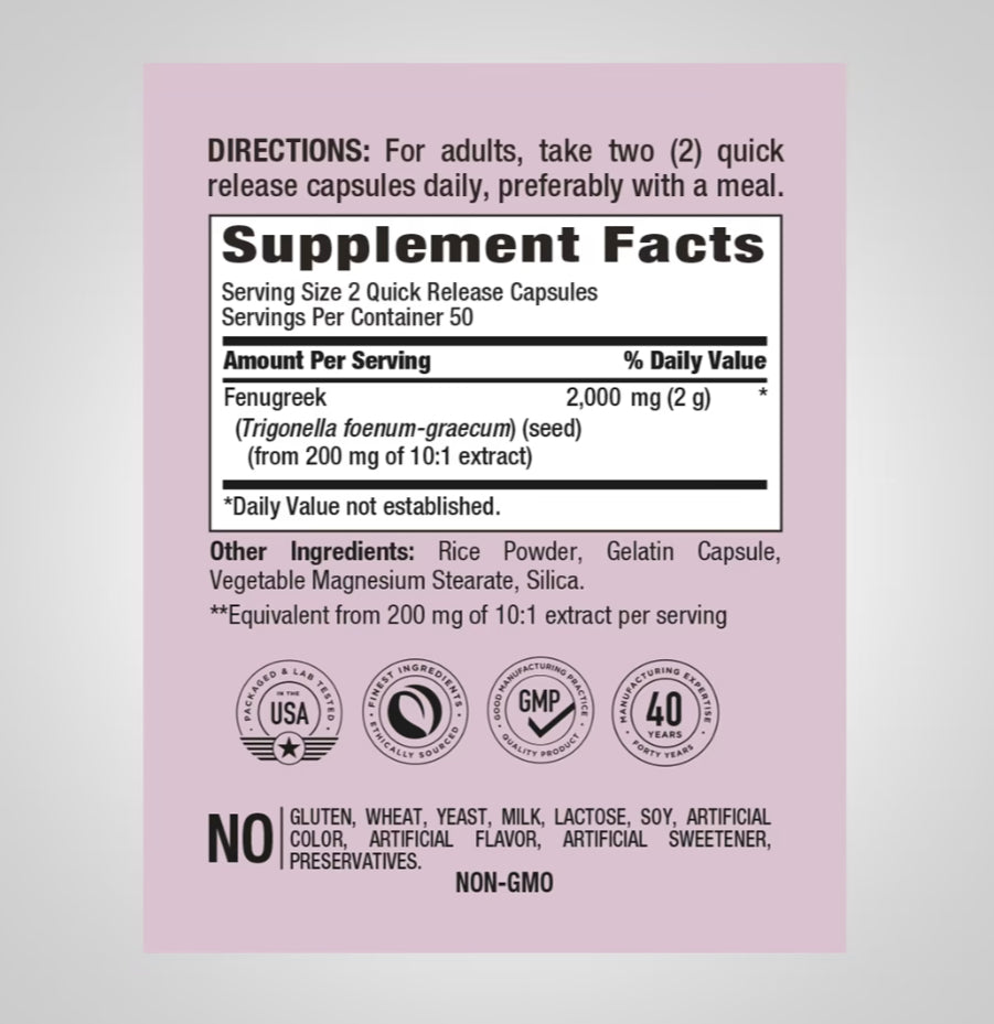 Fenugreek 2000mg