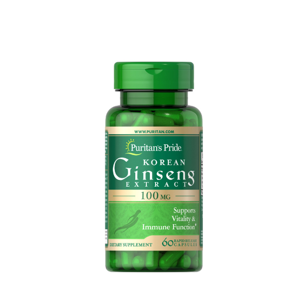 Korean Ginseng Extract 100 mg, 60 Caps