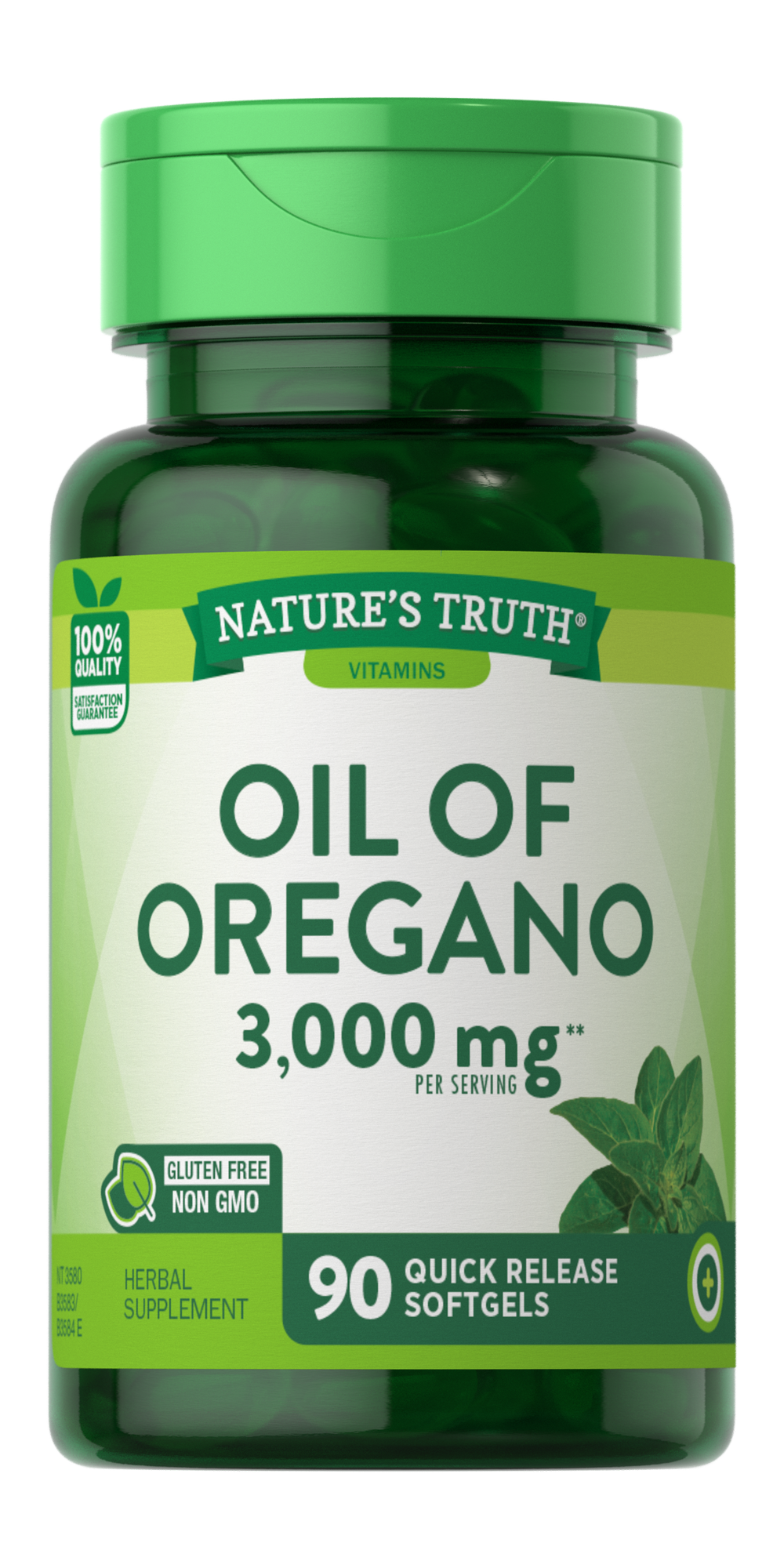 Natures Truth Oregano Oil Soft-gels 3000mg, 90 Count