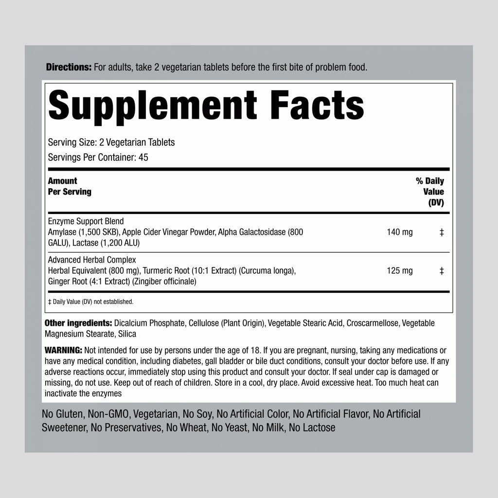 Gas & Bloat Support, 90 Vegetarian Tablets