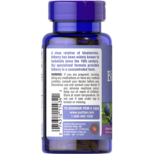 Bilberry 4:1 Extract 1000 mg - 90 Sgels