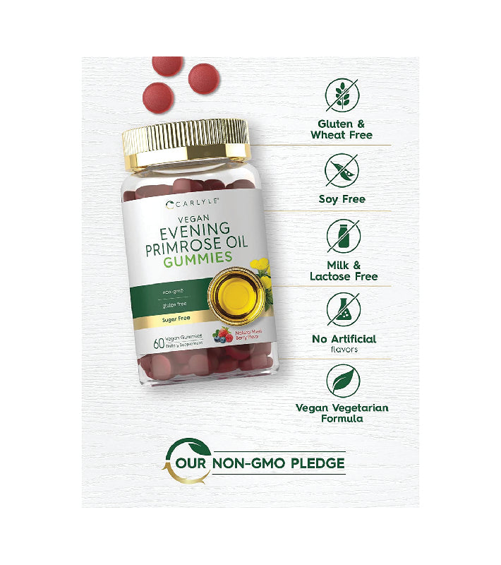 Evening Primrose Oil | 60 Gummies | Mixed Berry Flavor