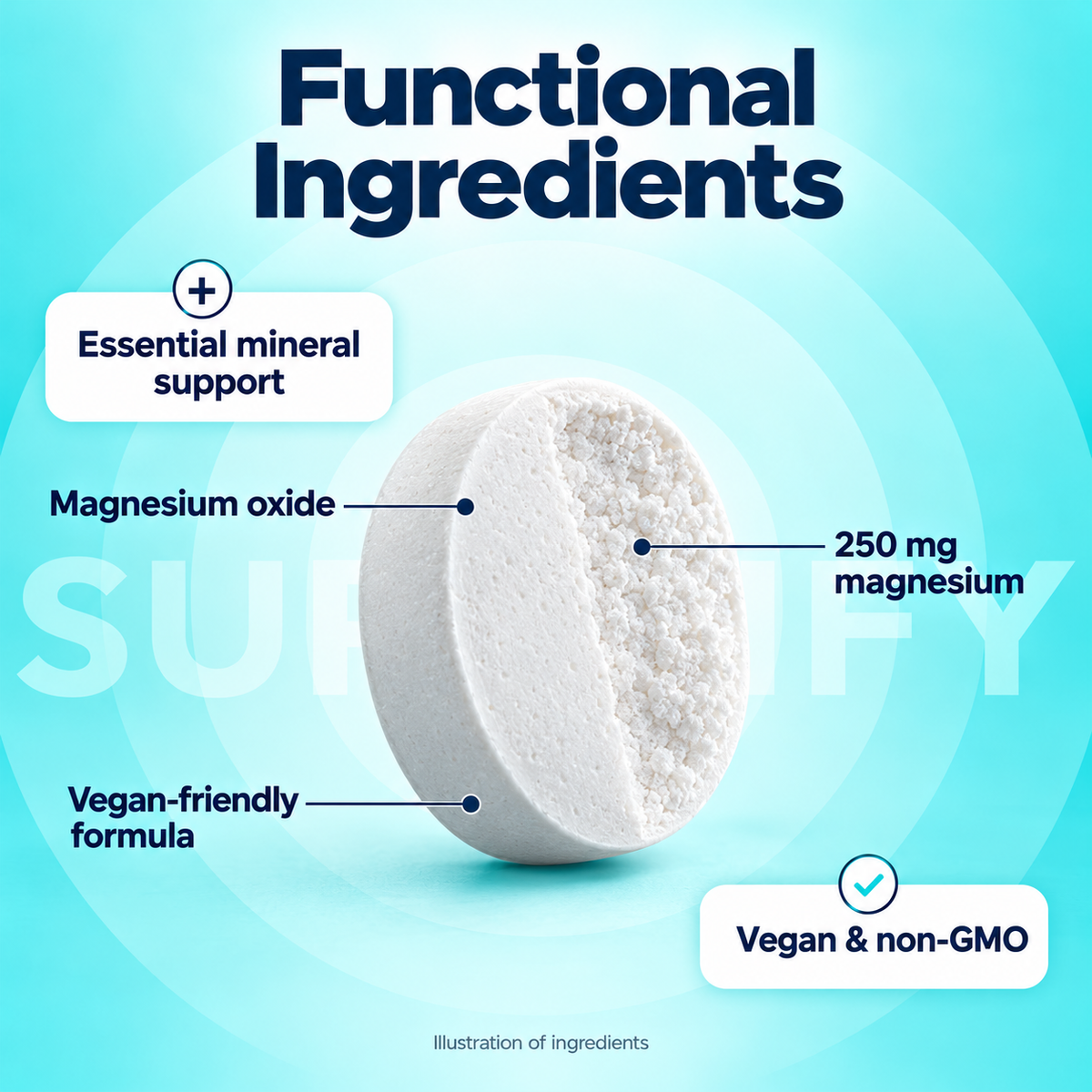 Supplify Magnesium 250mg – 90 Tablets