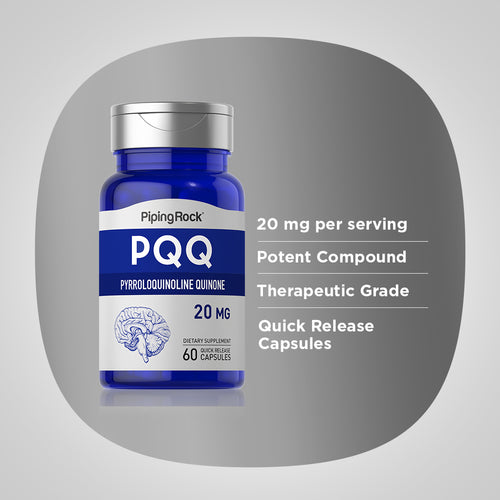 PQQ Pyrroloquinoline Quinone, 20 mg, 60 Quick Release Capsules