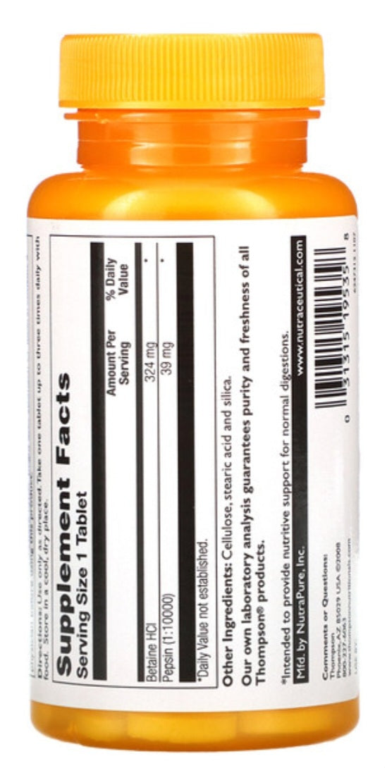 Betaine HCl, 90 Tablets