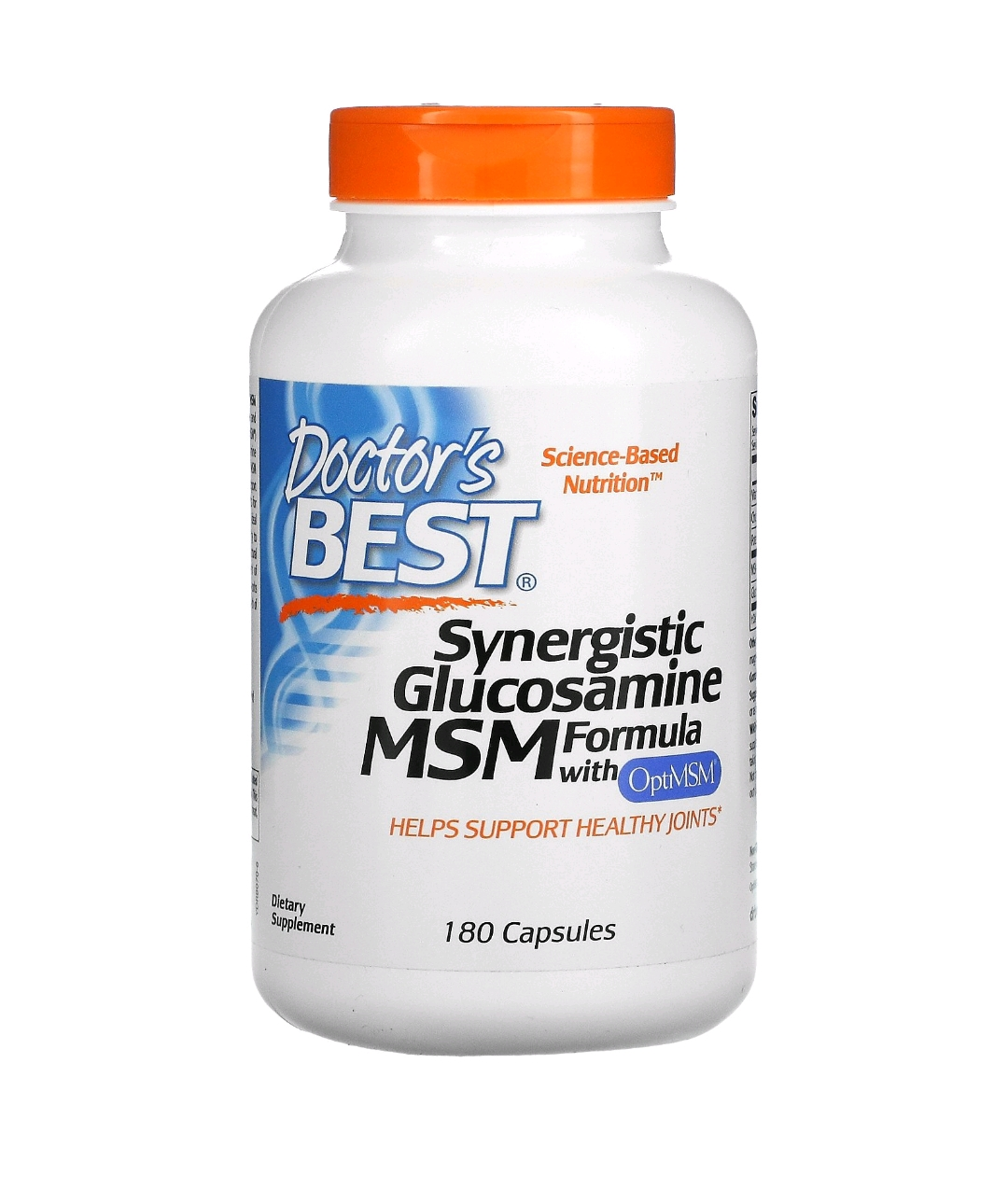 Synergistic Glucosamine MSM Formula with OptiMSM, 180 Capsules