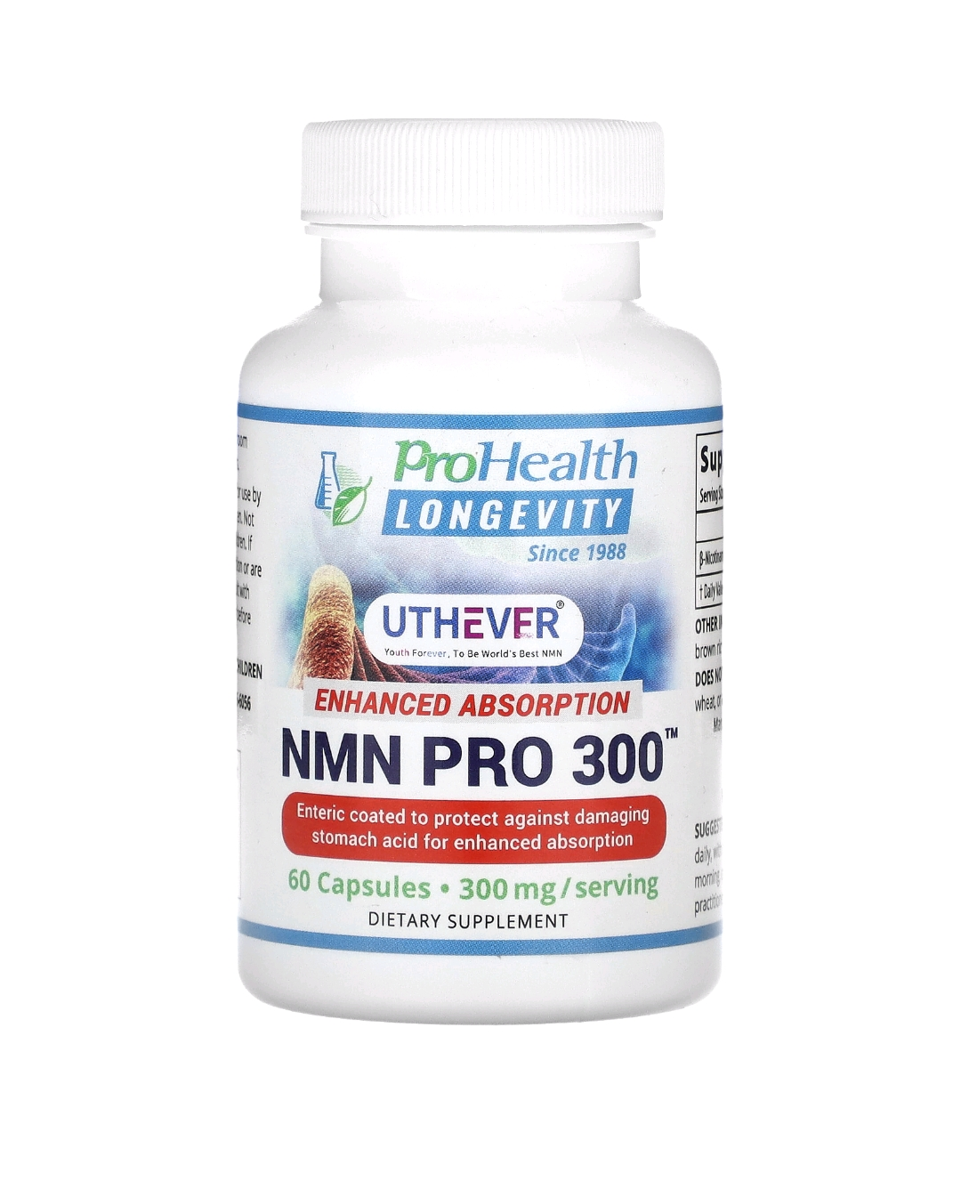 NMN Pro 300, Enhanced Absorption, 150 mg, 60 Capsules