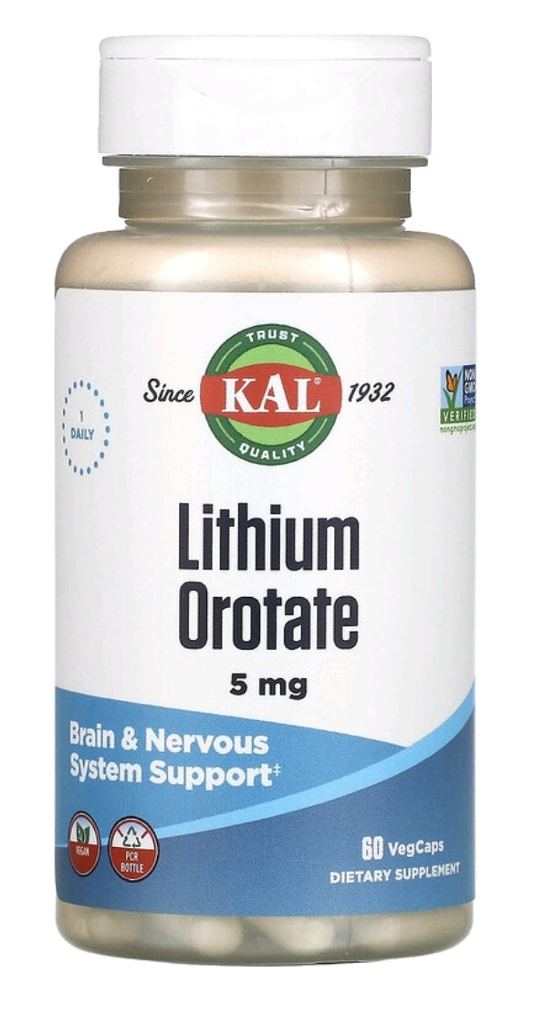 Lithium Orotate, 5 mg, 60 VegCaps