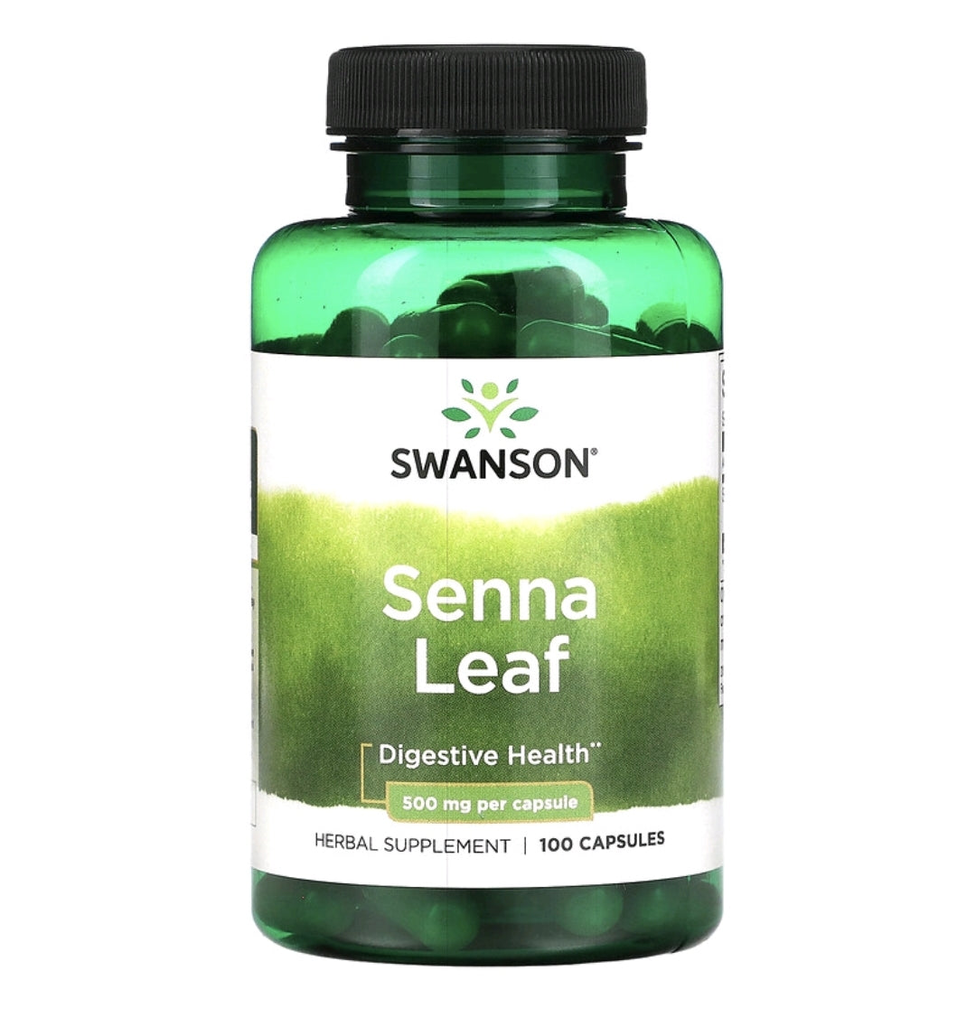 Senna Leaf, 500 mg, 100 Capsules