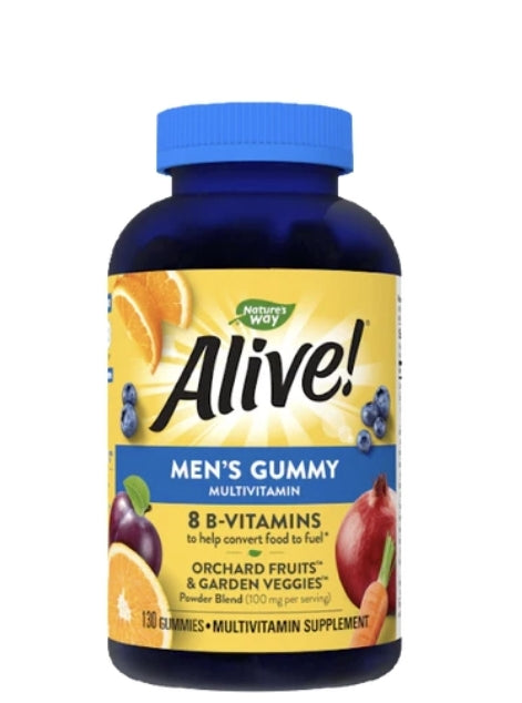 Alive! Men's Gummy Multivitamin,Orchad Fruit, 60 Gummies