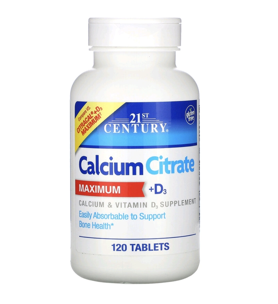 Calcium Citrate Maximum 630mg + D3 500IU , 120 Tablets