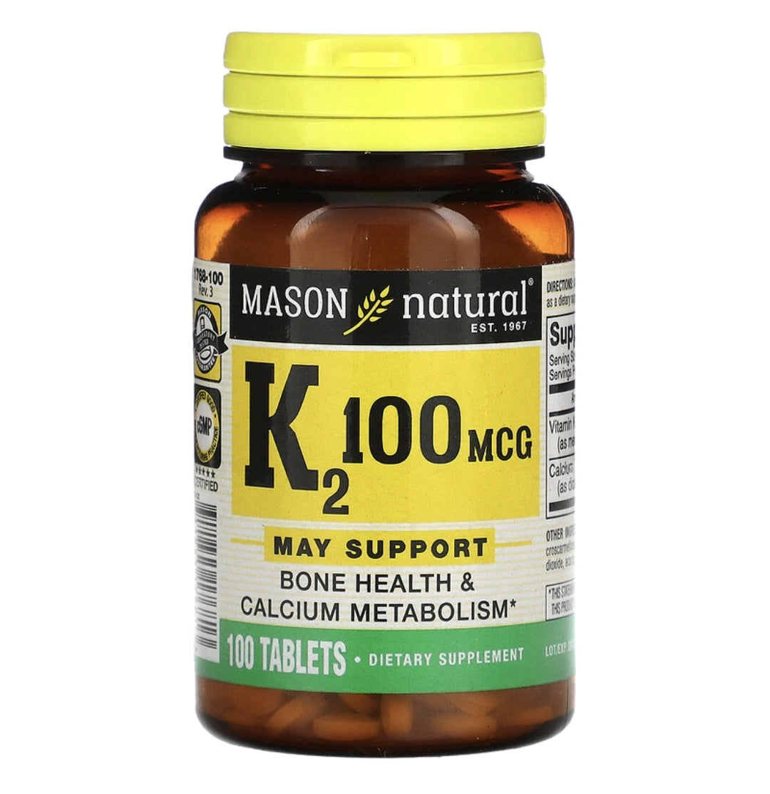Vitamin K2, 100 mcg, 100 Tablets